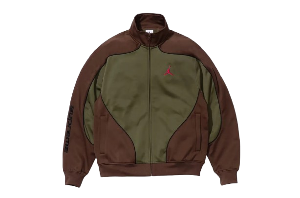 Jordan x Supreme Trickot Track Jacket Olive