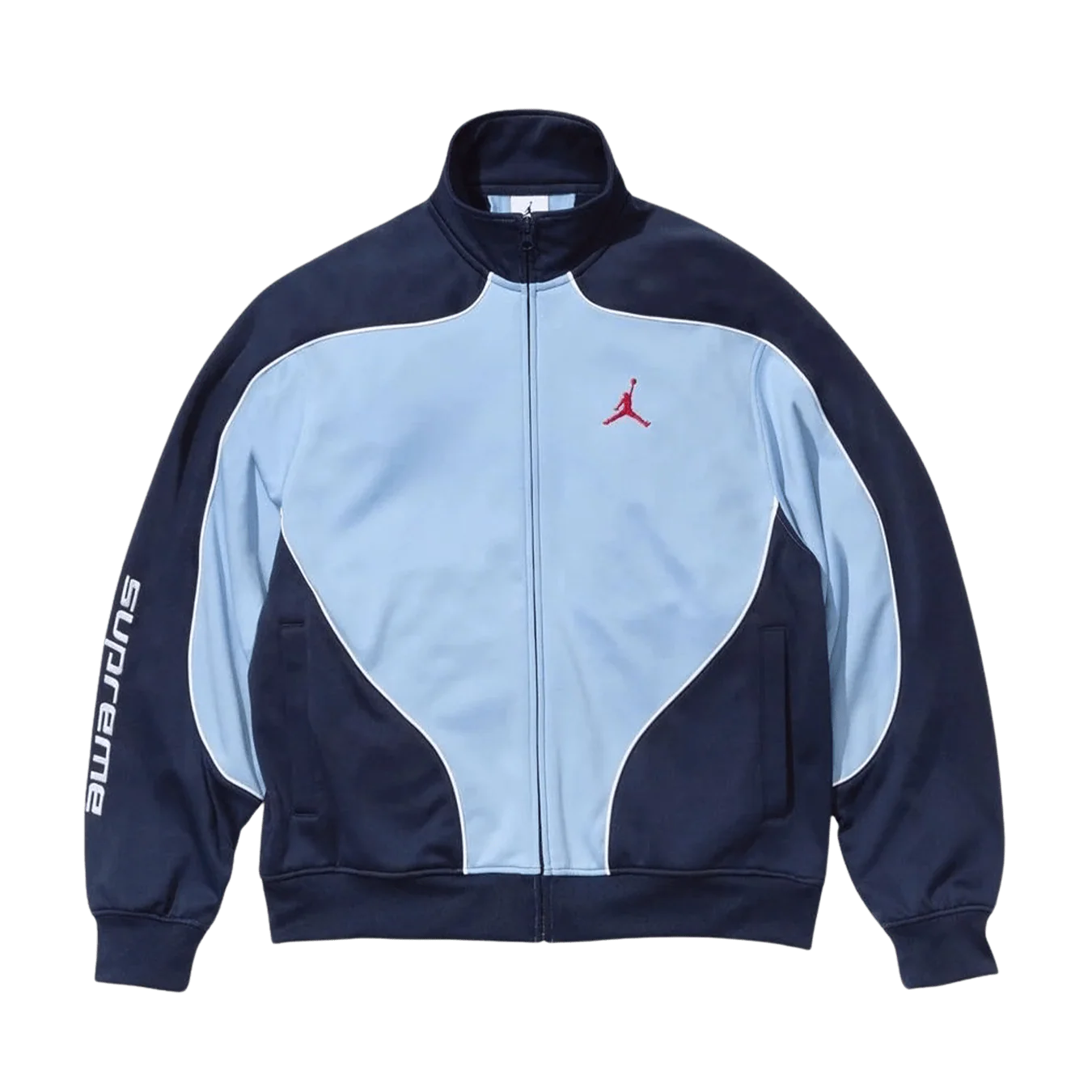 Jordan x Supreme Trickot Track Jacket Blue