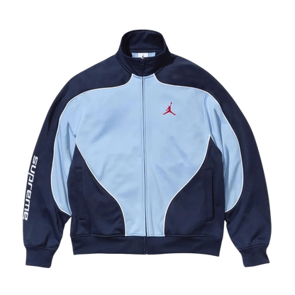 Jordan x Supreme Trickot Track Jacket Blue