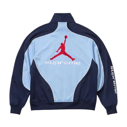 Jordan x Supreme Trickot Track Jacket Blue