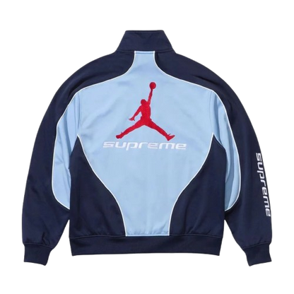 Jordan x Supreme Trickot Track Jacket Blue