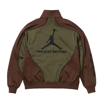 Jordan x Supreme Trickot Track Jacket Olive