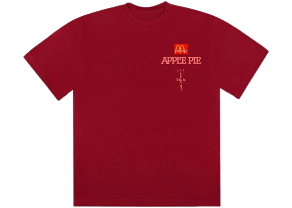 Travis Scott Cactus Jack x McDonalds Apple Pie tee red