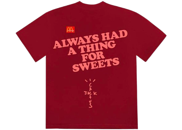 Travis Scott Cactus Jack x McDonalds Apple Pie tee red