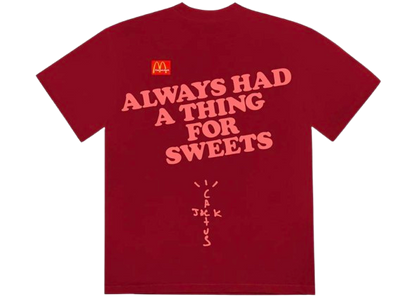 Travis Scott Cactus Jack x McDonalds Apple Pie tee red