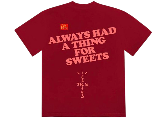 Travis Scott Cactus Jack x McDonalds Apple Pie tee red